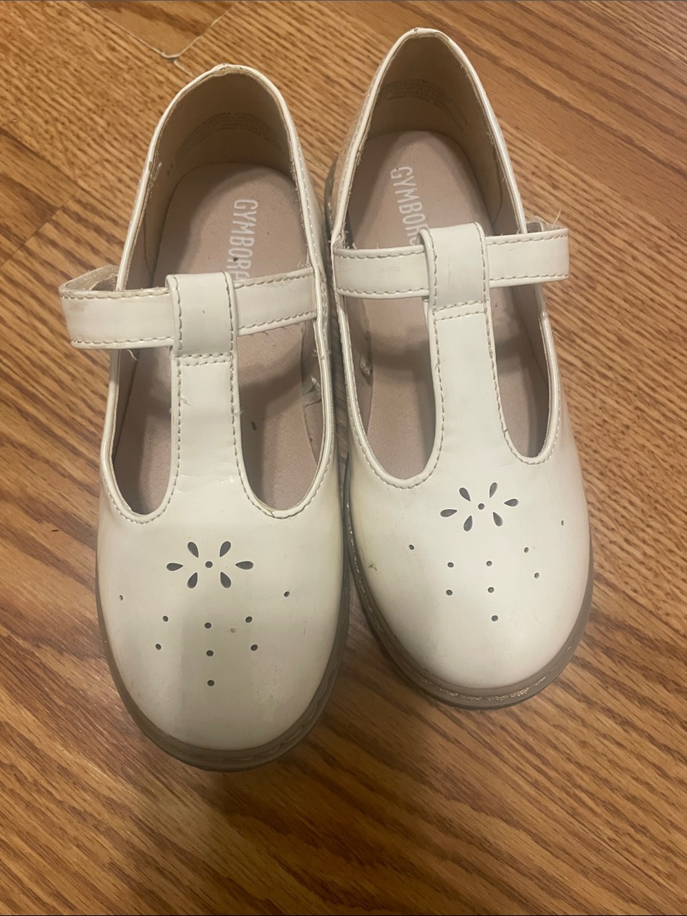 Gymboree Cream T-Strap Mary Jane Dress Shoes